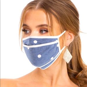 Denim Polka Dot Mask